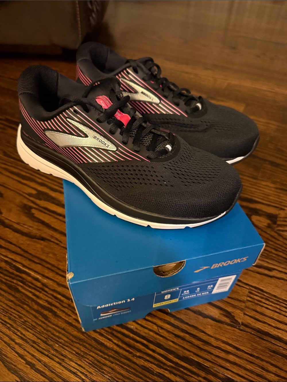 Brooks Women's Black and Pink Running Shoes - Neutral Support